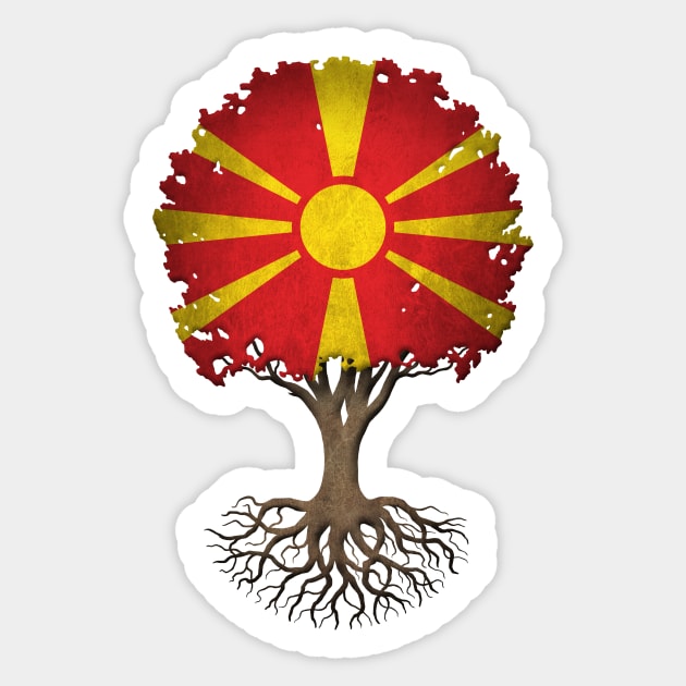 Tree of Life with Macedonian Flag Sticker by jeffbartels